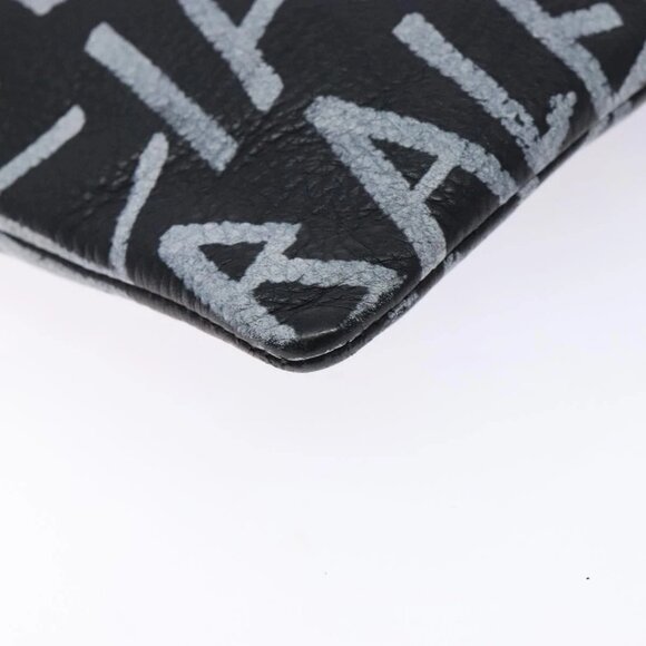 BALENCIAGA Clutch Bag Leather Black 494040 Auth 132454 - Picture 13 of 16